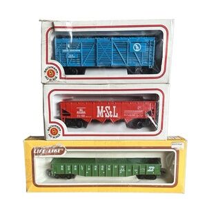 BACHMANN & LIFE-LIKE HO Scale Train Cars And Caboose (lot of 3) w/Original Boxes